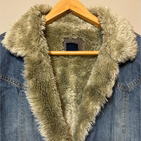 CAMPUS CREW Vintage Sherpa Lined Denim Jean Coat - Picture 2 of 4